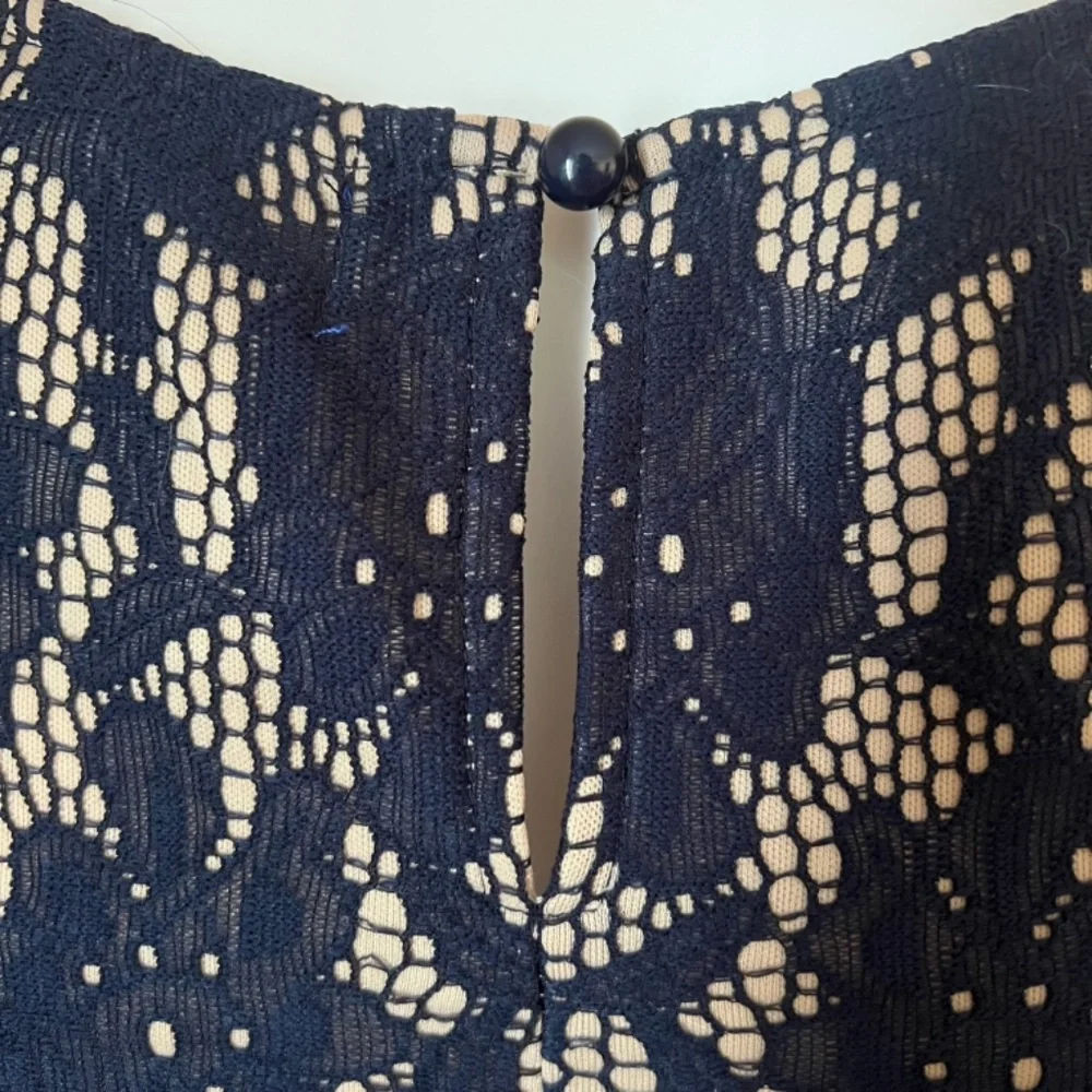NWOT Navy Lace Floral Dress with Lining - Picture 7 of 9